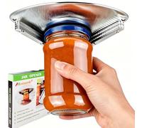 Upgraded Stainless Steel Jar Opener for Seniors, Under Cabinet Jar Openers for Weak Hands, Jar Lid & Bottle Cap Opener Tool, Under Counter Can Opener, One Handed Jar Opener
