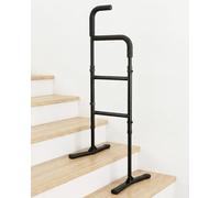 Upgraded Stair Assist Cane - Enhanced Base &13-Level Adjustable Height, Ergonomic Multi-Level Handle, 300lbs Capacity, Portable & Sturdy Mobility Aid for Elderly - Patent Pending