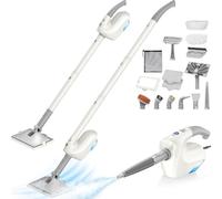 Upgraded Steam Mop with Detachable Handheld Steamer, Multi & Up 10-in-1 Steam Cleaner with 350ml Tank,10s Heat-Up, 7M Cord, 120℃ 1300W Powerful Floor Steam Mop for Hardwood Floors, Grout, Carpet