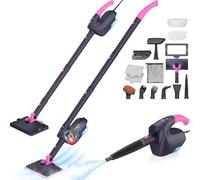 Upgraded Steam Mop with Detachable Handheld Steamer, Multi & Up 10-in-1 Steam Cleaner with 350ml Tank,10s Heat-Up, 7M Cord, 120℃ 1300W Powerful Floor Steam Mop for Hardwood Floors, Grout, Carpet
