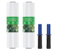 [Upgraded] Stretch Warp Film- FugaCity 2Pack Heavy Duty Shrink Wrap Roll with Handles 15" x 1000 Feet, 60 Gauge Industrial Strength for Pallet Wrap, Furniture Wrapping Moving & Protection