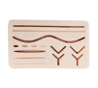 Upgraded Suture Practice Pad with 14 Pre-Cut Wounds, Realistic Silicone Skin Model for Medical Teaching & Training