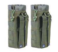 Upgraded Tactical Drawstring Molle Water Bottle Holder Tactical Pouches (Army Green)