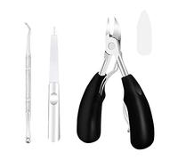 Upgraded Toenail Clippers for Thick Nails, Large Nail Clippers for Ingrown Hard Nails, 3 in 1 Professional Nipper Trimmer Kit with Nail File and Nail Lifter