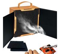 Upgraded ToolBud Solder Fume Extractor with Removable Magnetic Flaps | Portable, High-Efficiency Solder Smoke Absorber for Soldering, DIY, & Art | Compact Design for Clean Air