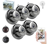 Upgraded Ultra-Invisible No-Plug Camera, 1080P WiFi Mini Hidden Camera with Two-Way Audio, Wireless Indoor Security Camera f, App Remote Viewing (5Pcs)