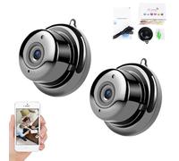 Upgraded Ultra-Invisible No-Plug Camera, Invisible Mini Spy Camera Wireless, Mini Hidden Camera, HD 1080p, Indoors Security Camera for Pet/Baby/Nanny (2pcs)
