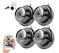 Upgraded Ultra-Invisible No-Plug Camera, Invisible Mini Spy Camera Wireless, Mini Hidden Camera, HD 1080p, Indoors Security Camera for Pet/Baby/Nanny (4pcs)