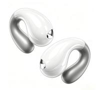 Upgraded Ultra Open Ear Earbuds - Lightweight Comfort Clip-On Wireless Bone Conduction Earbuds, Secure Fit & AI-Powered Clear Calls Bluetooth Open Ear Headphones for Work,Commute,Workout,Running,White