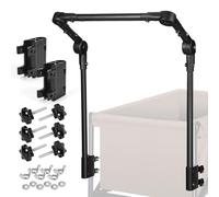 Upgraded Universal Folding Wagon Push Handle Attachment for Round/Square Frame Camping Wagons, Adjustable Heavy Duty Steel Ergonomic Push Bar for Hand Carts/Trolleys/Beach carts/Strollers