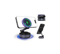 Upgraded Vacuum Magnetic Mobile Phone Holder Car, 15 W Magnetic Mobile Phone Charging Holder for Car, Vacuum Mobile Phone Holder, Car Suction Cup, Magnetic Mobile Phone Holder for iPhone & Android