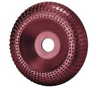 Upgraded Version Angle Grinder Wood Carving Disc, 4PCS Wood Carving Tools, 100mm Wheel Carbide Sanding Carving Abrasive Disc Polishing Shaping Grinding Wheel Plate For Angle Grinder, 22mm (Wine Red)