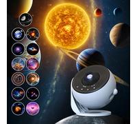 Upgraded Version Galaxy Star Projector Light for Bedroom, LED Night Light for Home Décor with 13 Fantastic Films Dics,360° Adjustable Angle,Speed,Timer,Starry Sky Projector for Kids,Adults,Gifts Ideas