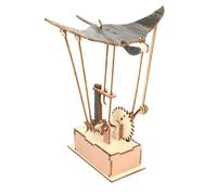 Upgraded Version Handmade Wooden Electric Bionic Manta Ray Ornament - Artisan Wooden Manta Ray Automaton with Lifelike Swimming Postures | Realistic Mechanical Marine Life Decor for Home and Offices