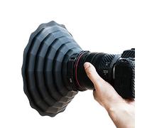 [Upgraded Version] JJC Silicone Lens Hood Skirt Anti Reflection for Canon Nikon DSLR Camera Lens External Dia. 73mm~88mm, Glass Window Photography Accessory, Foldable Lens Hood Lens Protector - L