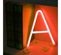 Upgraded Version Neon Letter, LED Alphabet Letter Lights USB Operated Red Alphabet Light Neon Sign Decorative Light up Words Letters Lights (A)