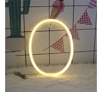Upgraded Version Neon Letter, LED Alphabet Lights Up Letters USB Operated Warm White Neon Wall Light for Bedroom,Birthday,Wedding Decor (O)