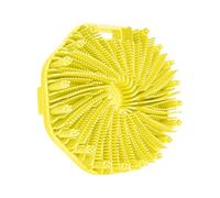 Upgraded Version Silicone Body Scrubber Gentle Exfoliating Shower Bath Brush for Sensitive Skin, Design for Lather Well Effective Body Cleaning for All Type of Skin (Yellow)