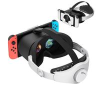 Upgraded VR Headset for Nintendo Switch & Switch OLED Model, Switch VR Glasses with Adjustable HD Lenses and Lightweight, Adjustable Head Strap with Rotary Button, Labo VR for Switch Accessories