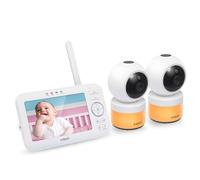 [Upgraded] VTech VM5463-2 Video Baby Monitor 5" LCD with 2 Cameras, Battery 12 Hrs. Video Mode, Pan Tilt Zoom, Color Night Light, Glow On The Ceiling Projection, Sound Activated Features, Two-Way Talk