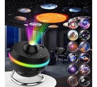 Upgraded Weather Galaxy Projector, 13 in 1 HD Planetarium Projector for Bedroom, Galaxy Light Star Projector with Timer, Meteor and RGB Lighting for Kids,