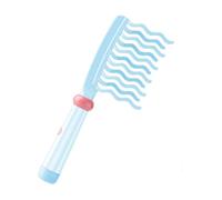 Upgraded Wide Tooth Comb for Curls - Detangling Comb with Double Row Wavy Teeth, Gentle on Curly/Wavy/Thick/Long Hair, Suitable for Wet & Dry Use, Large Tooth Shower Hair Comb(Pink)