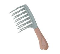 Upgraded Wide Tooth Comb for Curls, Detangling Comb with Double Row Wavy Tooth for Curly/Wavy/Thick/Long/Wet & Dry Hair, Detangler Hair Brush Large Tooth Shower Hair Comb for Women Girl Men (green)