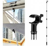 Upgraded Window Pole Opener, 1.84m Compatible with Velux GGL GGU Skylight, for Vertical Horizontal Sliding Window, Multi-Part Adjustable Loft Hatch Pole with 23mm/32mm Precise Hook