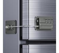 Upgraded Window Safety Lock, Refrigerator Combination Locks, Changeable Password Fridge Locks for Kids, Toddlers and Children, Child & Baby Proofing Door Lock (1 Pack-Grey)