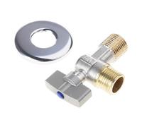 Upgrades 1/2" Brass Angles Stops Valves with Quarter Turn Operate Kitchen Bathroom Plumbing for Mixed Water Applications Quarter Turn Shutoff Valves