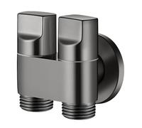 Upgrades 20mm Double Flows Control Angles Valves Double Control Angles Valves Brass for Home Laundry & Bathroom Cleanings Kitchen Bathroom Plumbing