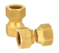 Upgrades Brass Rotate Joints 0.675inch Threaded Ends High Temperature Resistance Easy Installation for Liquid Systems Instrumentation Tube Adapter