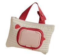 Upgrades Embroidery Baby Case Hanging Wet Wipe Bag Cotton Linen Accessory Large Size for Parents Embroidered Bear Wet Wipe Pouches