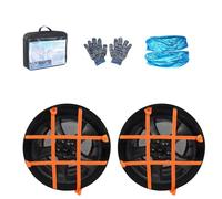 Upgrades Emergencies Traction Devices Portable Tire Grip Help for Tires Providing Superior Hold on Snow Ice & Wet Roads Lightweight Portable Snow Socks for Sedan Pickup Truck Compact Trunk Storage