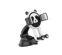 Upgrades Fun Panda Themed Car Accessory Phone Holder with Powerful Suctions Cup & Multiple Angles Rotations for Safe Driving Vacuum Pressure Cup Phone Mount