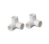 Upgrades PVC 3 Way Elbow Fittings 90 Degree PVC Fittings Pipe Connectors Simple Installation for Versatile Pipe Systems Plumbing Accessories