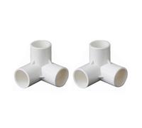 Upgrades PVC 3 Way Elbow Fittings 90 Degree PVC Pipe Connectors Simple Installation for Versatile Systems