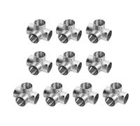 Upgrades Stainless Steel Handrail T Connectors Set Metal Pipe Fittings Structural Tube Connectors Fence End Rails Clamps Pipe Joint