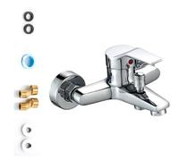 Upgrades Thermostatic Bath Mixing Faucet Ergonomic Handle Leak Without Operate Bathtubs Mixing Valves Set for Easy Maintenance Metal Bathtubs Mixing Tap