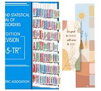 Upgrated 2022 Version DSM-5-TR Index Tabs, Colorful Laminated DSM V TR Tabs, Including 18 Blank Ones, with Alignment Guide and Bookmark