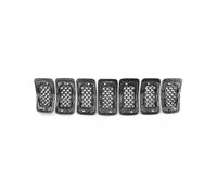 Upgrated Grill Inserts Front Grille Inserts Bright Black Honeycomb Mesh Cover Accessories Replacement for Jeep Cherokee 2019 2020 2021 2022 7pcs