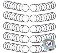 Upgrated Inner Size 90 PCs Sublimation Patches - Iron On Blank Patches for DIY Crafts Hats Caps Backpack Uniforms (Round / 90PCs)
