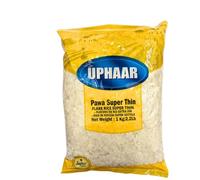 Uphaar Pawa Super Thin 1kg | Thin Poha Flattened Rice | Indian Rice Flakes for Chivda, Snacks & Light Recipes (Pack of 1)