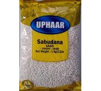 Uphaar Sabudana Sago 1kg (Pack of 1) - Premium Tapioca Pearls for Cooking | Ideal for Khichdi, Kheer & Fasting Recipes | Gluten-Free Vegetarian Ingredient | Bulk Pack