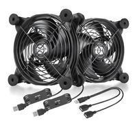 upHere 120mm Fan USB Powered Fans Quiet computer cooling 5v Fan with 3 Speed Control Compatible for PC/Xbox/Playstation/TV Box,etc.,U1204