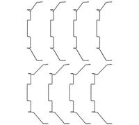 upHere 8 Pcs Fan Buckle, 120mm CPU Cooler Fan Mounting Clip, Stainless Steel CPU Wire Buckle for 120mm Fans, Two Sizes Fixed Buckle Easy to Install Elastic Wire Buckle Bracket, Black