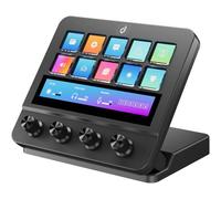 upHere Stream Controller Macro Pad Stream Console - 10 Programmable LCD Buttons & 4 Buttons, Touch Strip, USB MIDI Keyboard for Content Creator, Gamers & Professionals, Compatible with PC, Mac, CMN4EK