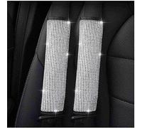 Uphily Bling Bling Car Safety Belt Covers - Crystal Diamond Seat Belt Shoulder Pads for Women or Girls (2Pcs)