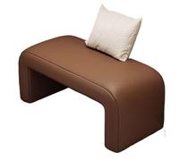 Upholstered Bedroom Bench with PU Seat, Fully Assembled Wooden Frame Entryway Bench, Cushioned Sitting for Living Room, 100cm