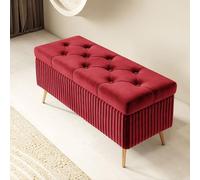 Upholstered Bedroom Bench with Storage Stylish Entryway & Hallway Foyer Bench Wooden Small Ottoman for Living Room & End of Bed nization Modern Home Furniture